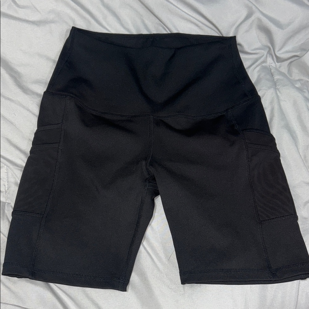 Women's Black High-Rise Bike Shorts